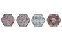 DKD Home Decor Salvamanteles de Dolomita Geométrico Multicolor