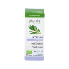 PHYSALIS Esencia de Aceite Esencial Ravintsara Bio 10 ml - para Refuerzo Resistencia y Equilibrio Mental, 1,8-cineol, de Madagascar