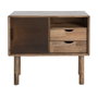 Mueble Auxiliar Marrón Madera-Cristal 80 X 38 X 70 cm