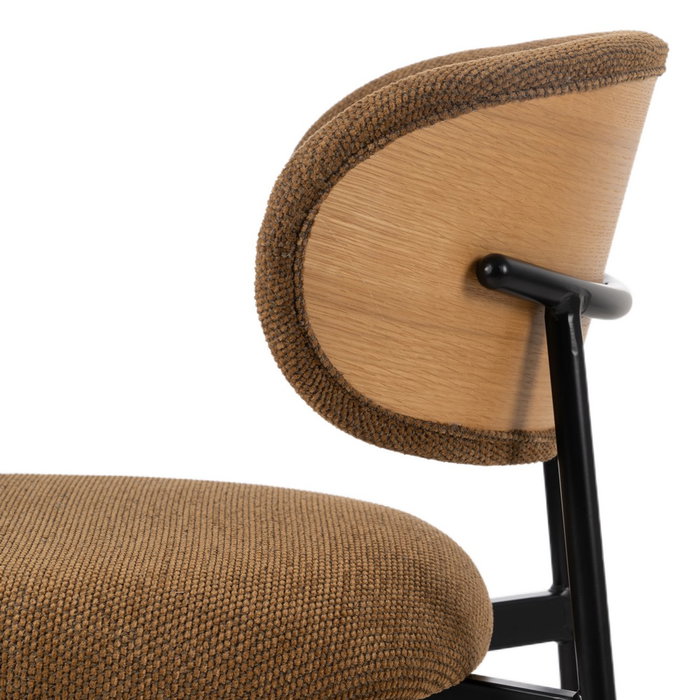 Silla Marrón Tejido-Metal Salón 50 X 54 X 73,50 cm (Set de 4)