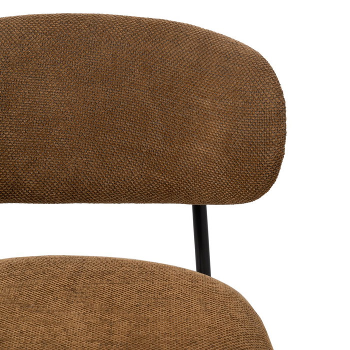 Silla Marrón Tejido-Metal Salón 50 X 54 X 73,50 cm (Set de 4)