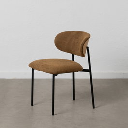 Silla Marrón Tejido-Metal Salón 50 X 54 X 73,50 cm (Set de 4)