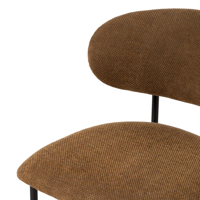 Silla Marrón Tejido-Metal Salón 50 X 54 X 73,50 cm (Set de 4)