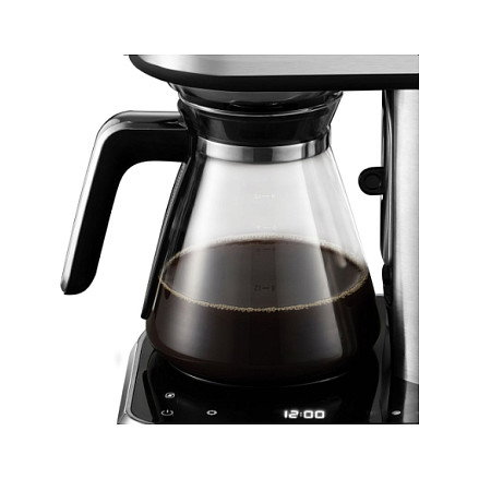 Russell Hobbs Attentiv 26230-56 Cafetera de Filtro Automática, 15 Tazas, Café Molido, Espumador de Leche, Acero Satinado