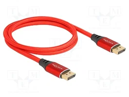 DeLOCK Cable DisplayPort 16K 60 Hz 1 m Rojo Metal