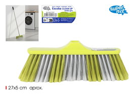 Inde Escoba Cleanup Supernet Verde/Gris, 32.6 cm de Largo, 11.6 cm de Alto, 8.6 cm de Ancho (12 Unidades)