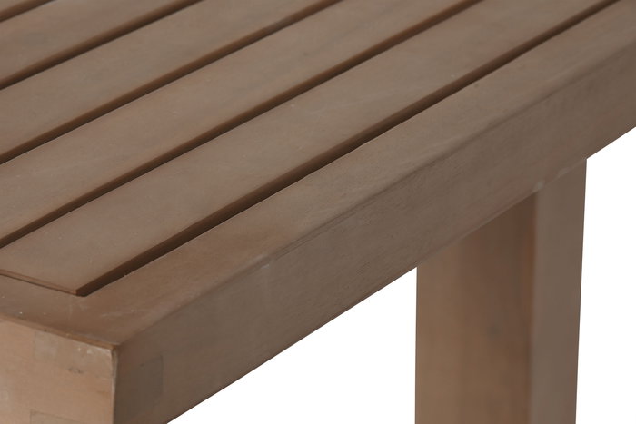 DKD Home Decor Mesa Comedor Terraza y Jardín Roda Marrón Beige Acacia/Poliéster 170 x 90 x 75 cm Set 7 Piezas