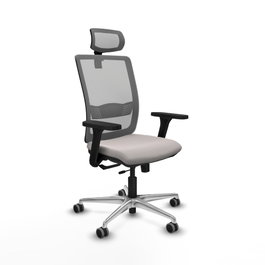 PIQUERAS Y CRESPO Silla de oficina Haches Blanco y Gris