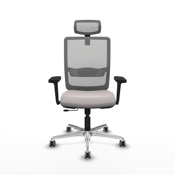 PIQUERAS Y CRESPO Silla de oficina Haches Blanco y Gris