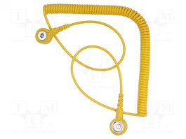 BERNSTEIN Cable de conexión ESD espiral amarillo 2,4m