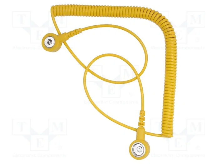 BERNSTEIN Cable de conexión ESD espiral amarillo 2,4m BERNSTEIN Cable de conexión ESD espiral amarillo 2,4m