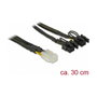 DeLOCK Cable de alimentación PCI Express 6 pin a 2 x 8 pin, 30 cm