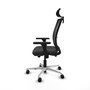 PIQUERAS Y CRESPO Silla de oficina Haches con mecanismo Sincro/Traslack, Gris oscuro y Negro