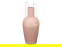 Giftdecor Jarrón Acero Doble Asa Arena Pastel 24x45x18cm (Set de 4)