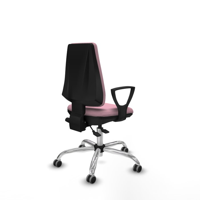 PIQUERAS Y CRESPO Silla de oficina Elche Rosa con mecanismo Asincro