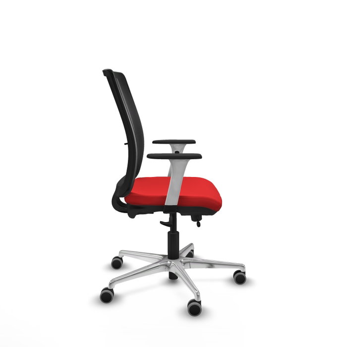 PIQUERAS Y CRESPO Silla de oficina Haches con mecanismo Sincro/Traslack, Rojo y Negro
