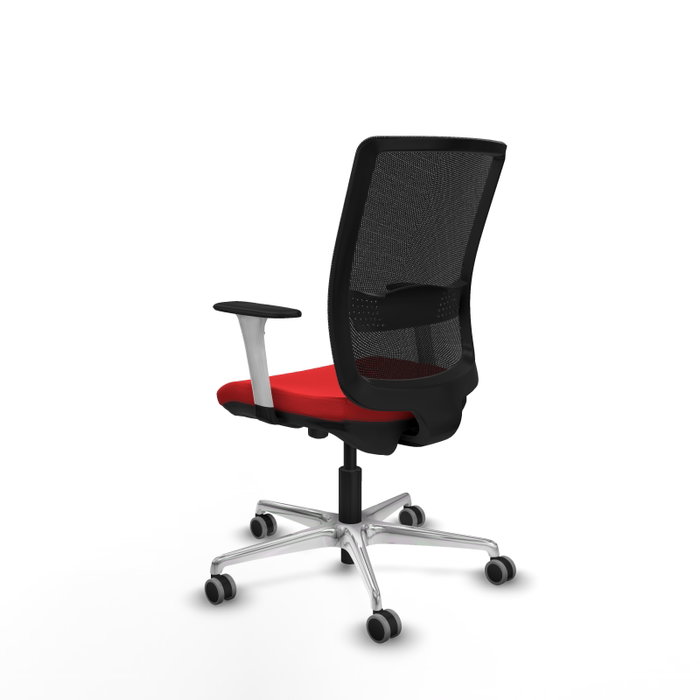 PIQUERAS Y CRESPO Silla de oficina Haches con mecanismo Sincro/Traslack, Rojo y Negro