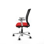 PIQUERAS Y CRESPO Silla de oficina Haches con mecanismo Sincro/Traslack, Rojo y Negro