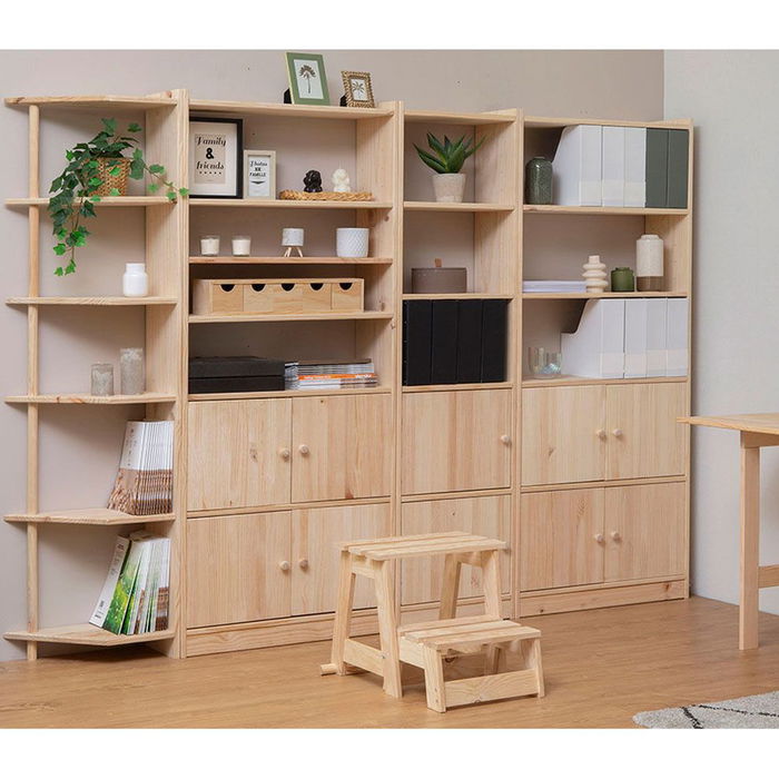 Astigarraga Escalera Taburete de Madera de Pino 2 Peldaños Soporta 100kg