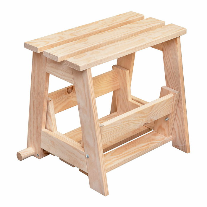 Astigarraga Escalera taburete de madera de 2 peldaños
