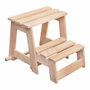 Astigarraga Escalera taburete de madera de 2 peldaños