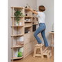 Astigarraga Escalera taburete de madera de 2 peldaños