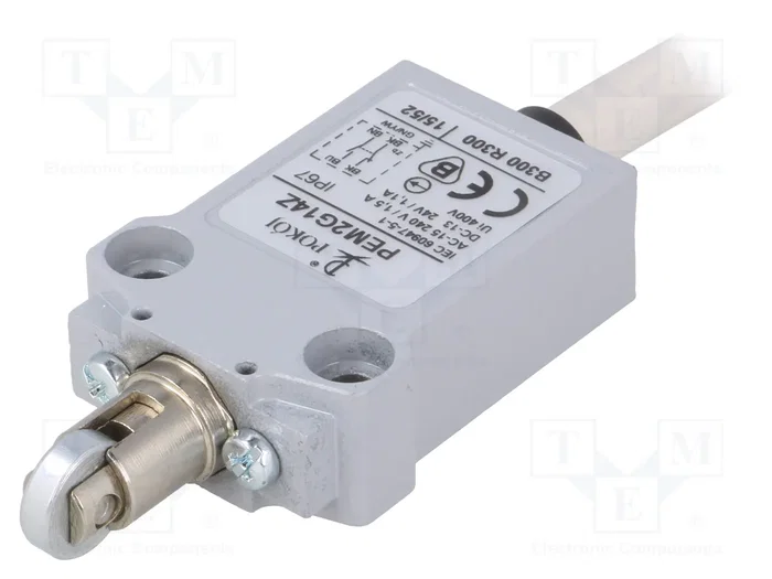 POKÓJ Interruptor de fin de carrera con roldana metálica Ø12mm, NO + NC POKÓJ Interruptor de fin de carrera con roldana metálica Ø12mm, NO + NC