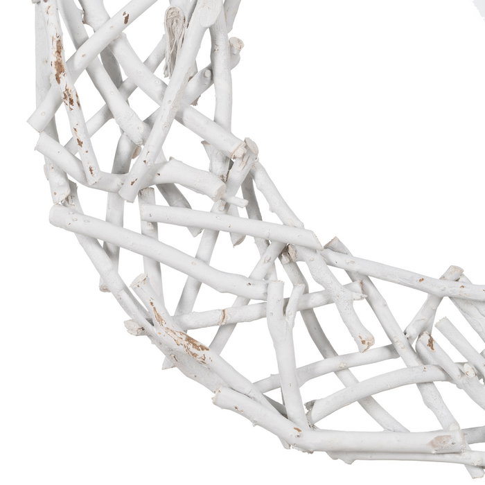 Corona Blanco Madera Paulonia Decoración 60 X 5 X 60 cm