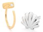 Secrecy Pendientes Mermaid de Plata de Ley y Diamante Dorado