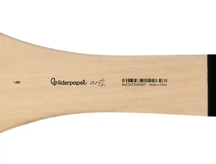 Liderpapel Brocha Paletina Plana Ancho 65 mm Pelo de Cerda Certificado FSC para Óleos y Acrílicos