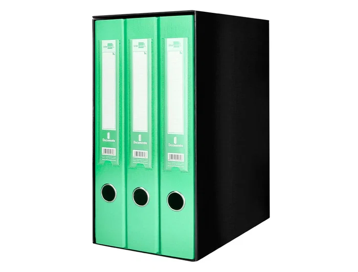 Liderpapel Módulo 3 Archivadores Folio 2 Anillas Mecanismo de Palanca 52mm Verde Pastel