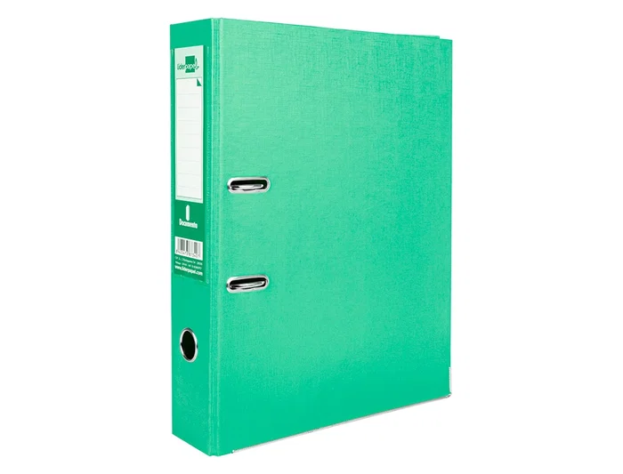 Liderpapel Módulo 3 Archivadores Folio 2 Anillas Mecanismo de Palanca 52mm Verde Pastel