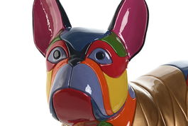DKD Home Decor Figura Perro Resina Multicolor 19 x 35.5 x 44 cm