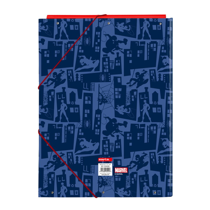 Carpeta de anillas Spider-Man Azul A4 26 x 33.5 x 2.5 cm