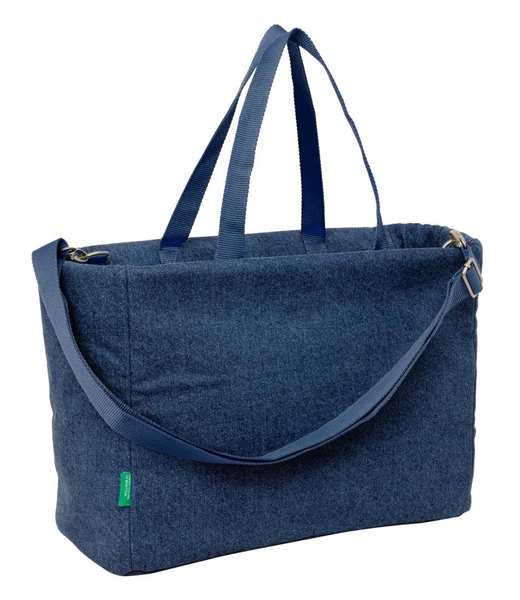 Bolso Benetton Denim Azul 40 x 31 x 17 cm
