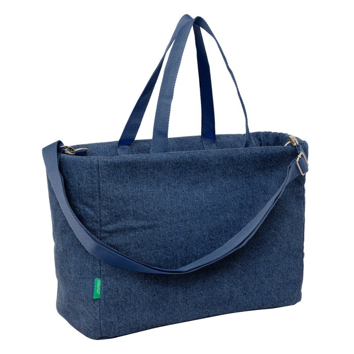 Bolso Benetton Denim Azul 40 x 31 x 17 cm Bolso Benetton Denim Azul 40 x 31 x 17 cm