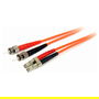 StarTech Cable de Fibra Óptica Duplex Multimodo OM1 62.5/125, 3m, Full Duplex, LC-ST, 10 Gb/s, LSZH, Naranja, LC-ST-3M-OM1