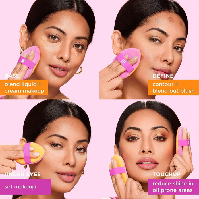 Real Techniques MIRACLE 2 IN 1 Powder Puff Duo 2 u