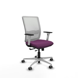 PIQUERAS Y CRESPO Silla de oficina Haches con mecanismo Sincro/Traslack Morado y Blanco