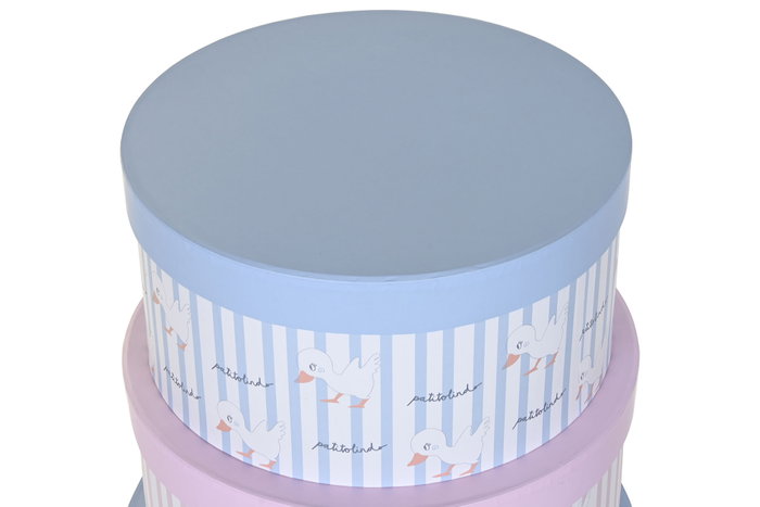 DKD Home Decor Set de 10 Cajas de Almacenaje Patitos Rosa y Azul DKD Home Decor Set de 10 Cajas de Almacenaje Patitos Rosa y Azul
