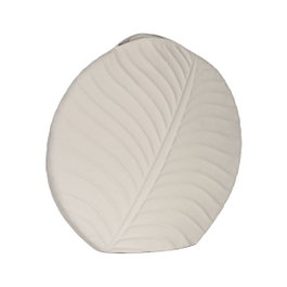 Ixia Jarrón Blanco de Metal Decoración 32,50 x 13 x 32,50 cm