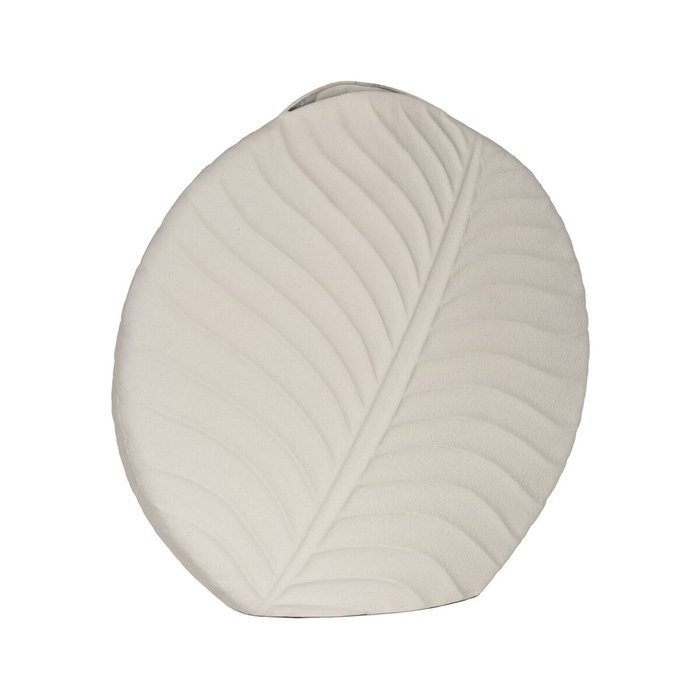 Ixia Jarrón Blanco de Metal Decoración 32,50 x 13 x 32,50 cm Ixia Jarrón Blanco de Metal Decoración 32,50 x 13 x 32,50 cm