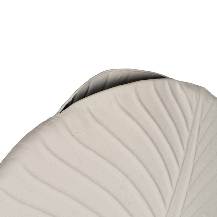 Jarrón Blanco Metal Decoración 32,50 X 13 X 32,50 cm