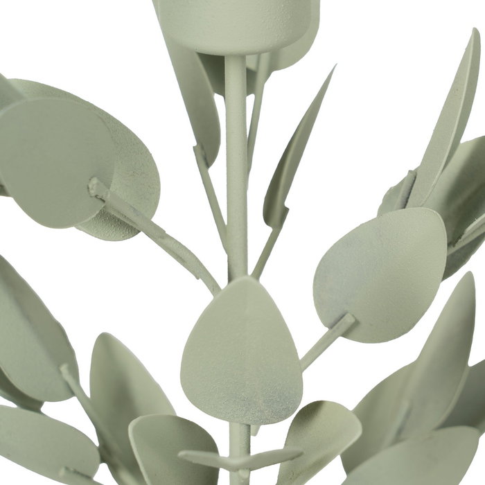 Portavelas Hojas Metal 8 X 8 X 33 cm (Set de 2)