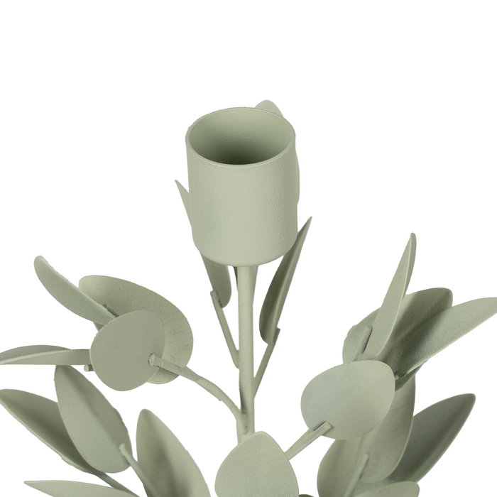 Portavelas Hojas Metal 8 X 8 X 33 cm (Set de 2)