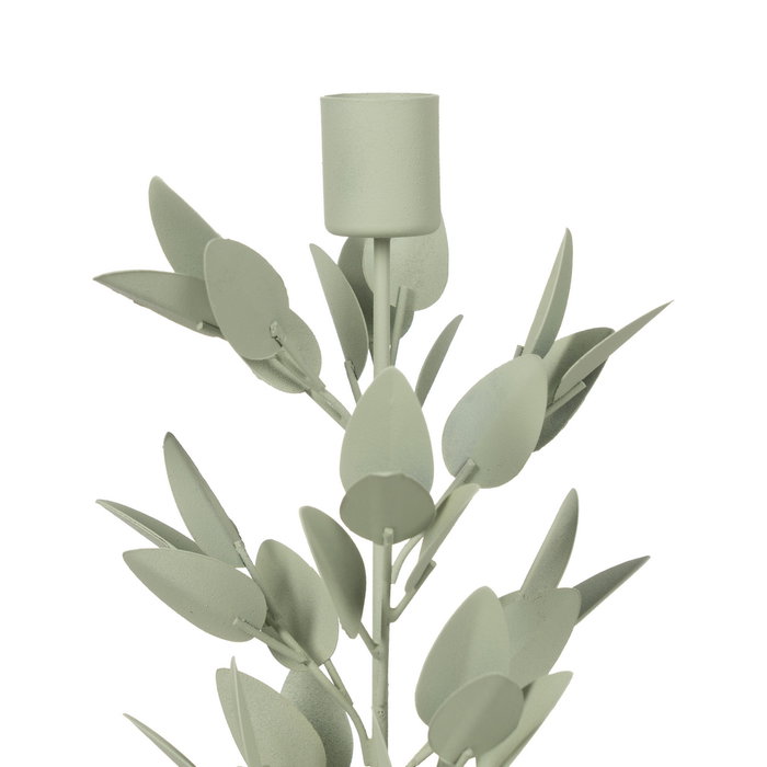 Portavelas Hojas Metal 8 X 8 X 33 cm (Set de 2)