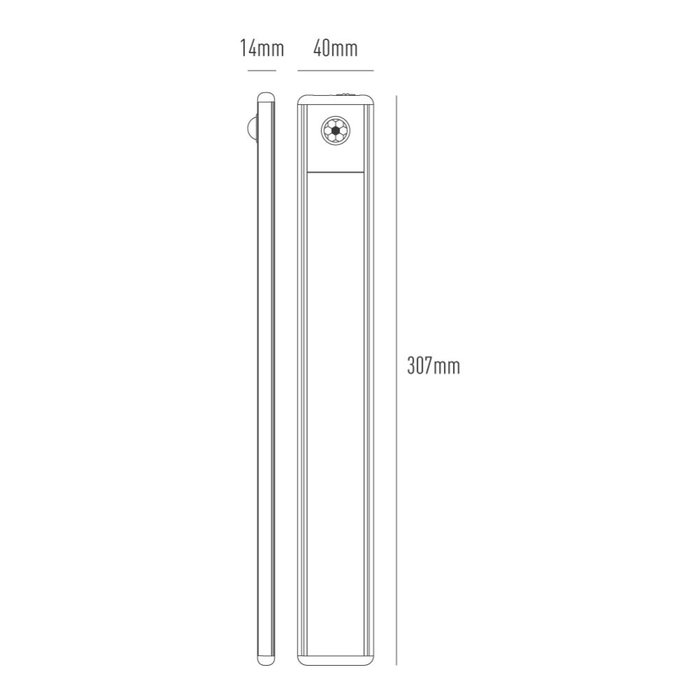 Edm Regleta LED regulable y recargable con sensor, magnética Edm Regleta LED regulable y recargable con sensor, magnética
