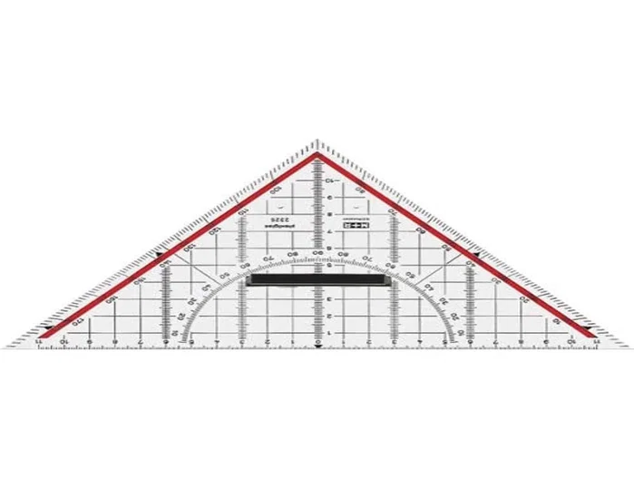 Mor Escuadra de Geometría de 25 cm en Plástico Cristal