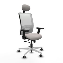 PIQUERAS Y CRESPO Silla de oficina Zulema con mecanismo Sincro/Traslack, Blanco