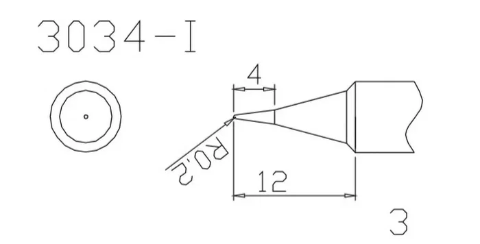 QUICK Punta de soldadura cono 0,2mm Q305-I QUICK Punta de soldadura cono 0,2mm Q305-I